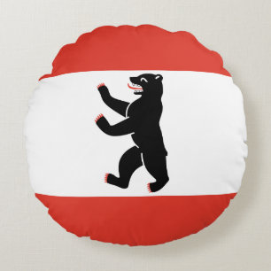 Flag of Berlin Round Pillow