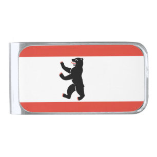 Flag of Berlin Silver Finish Money Clip