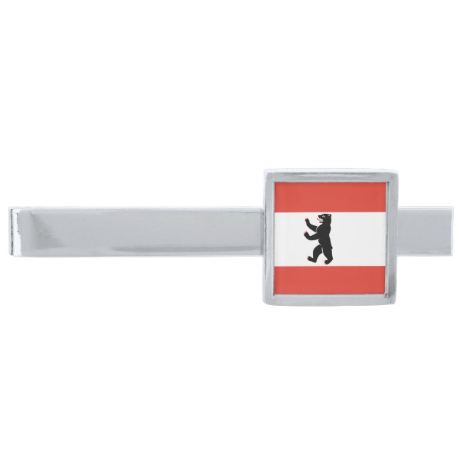 Flag of Berlin Silver Finish Tie Bar (Front)