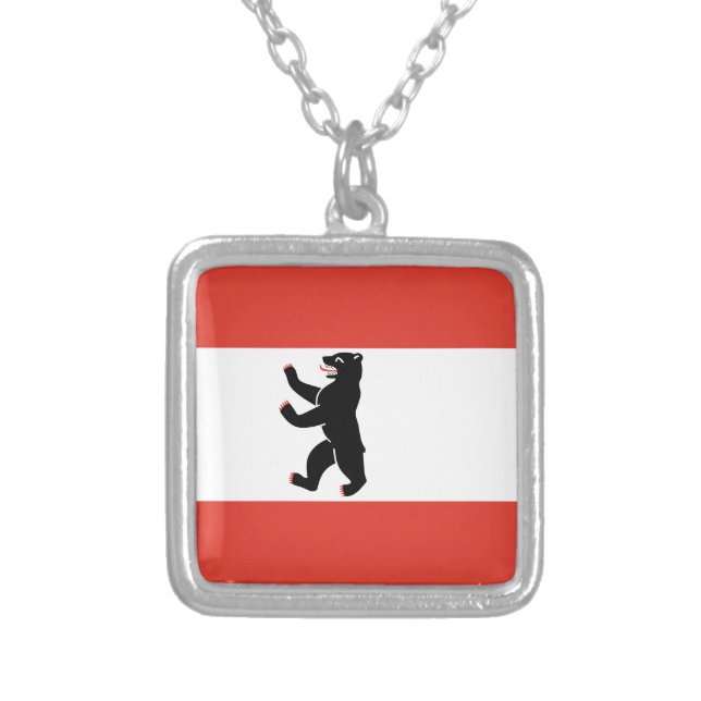Flag of Berlin Silver Plated Necklace (Front)