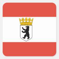 Flag of Berlin Square Sticker