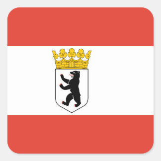 Flag of Berlin Square Sticker