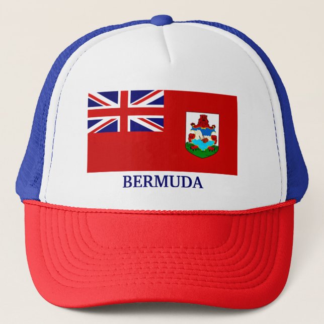 Flag of Bermuda, labeled Trucker Hat (Front)