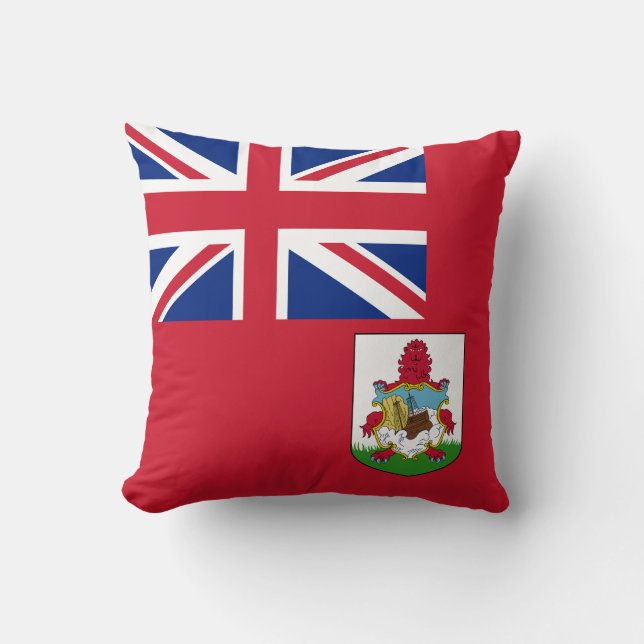 Flag of Bermuda Throw Pillow (Front)