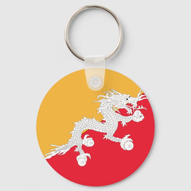 Flag of Bhutan Keychain (Front)