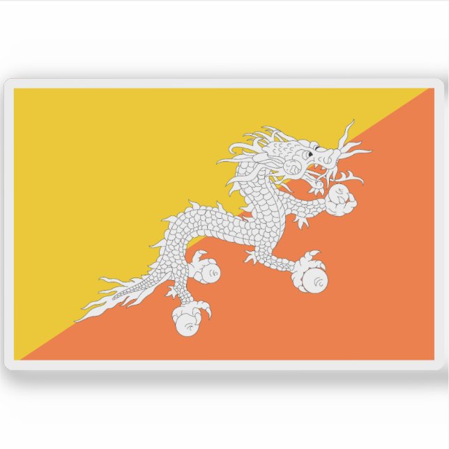 Flag of Bhutan Sticker (Front)