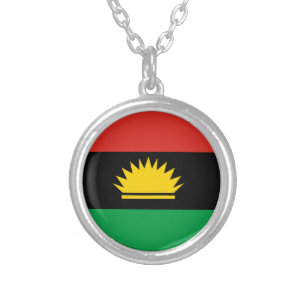 Flag of Biafra (Bịafra) Silver Plated Necklace