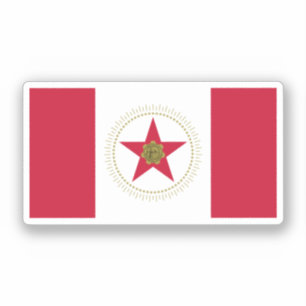 Flag of Birmingham, Alabama Oval Sticker