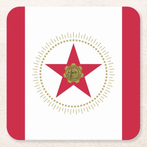 Flag of Birmingham Alabama Square Paper Coaster