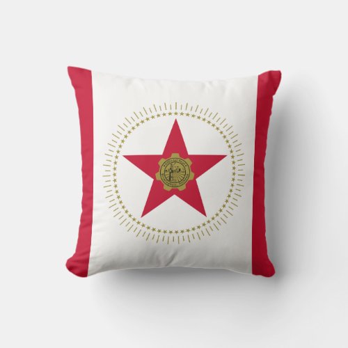 Flag of Birmingham Alabama Throw Pillow