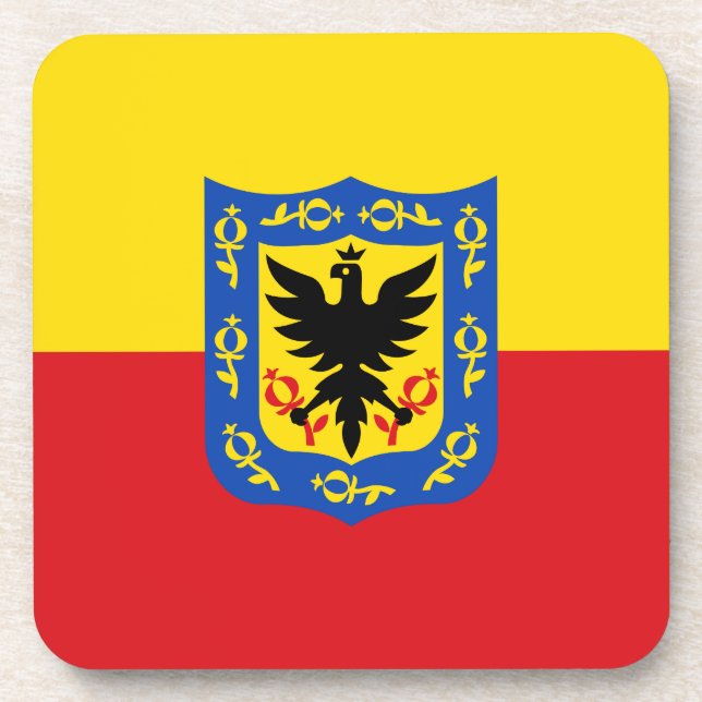 Flag of Bogota, Colombia Beverage Coaster (Front)