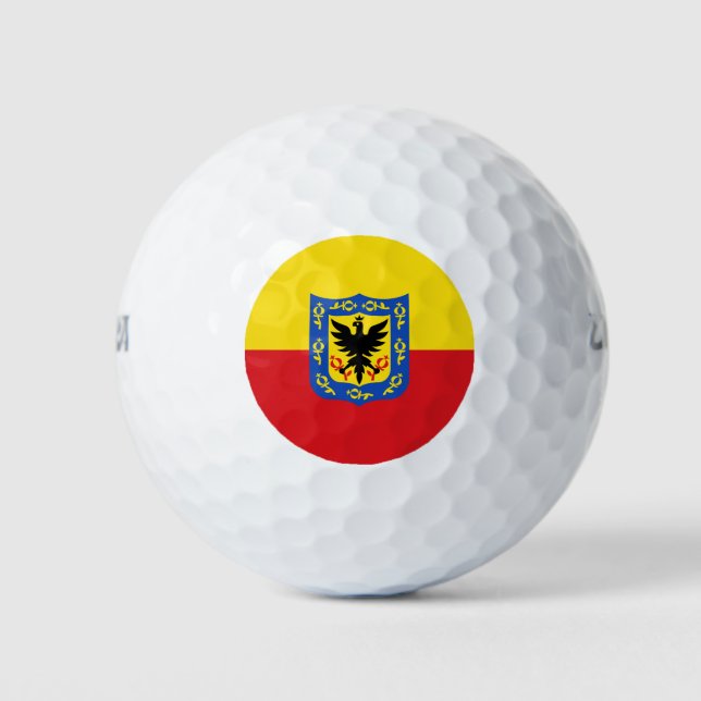 Flag of Bogota, Colombia Golf Balls (Front)