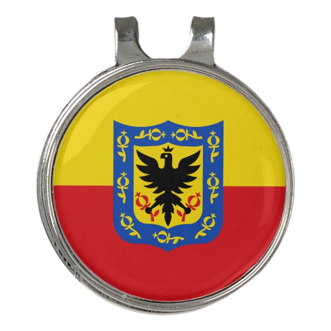 Flag of Bogota, Colombia Golf Hat Clip (Front)