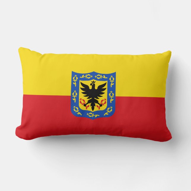 Flag of Bogota, Colombia Lumbar Pillow (Front)