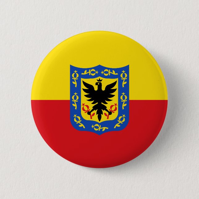 Flag of Bogota, Colombia Pinback Button (Front)