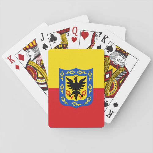 Flag of Bogota Colombia Poker Cards