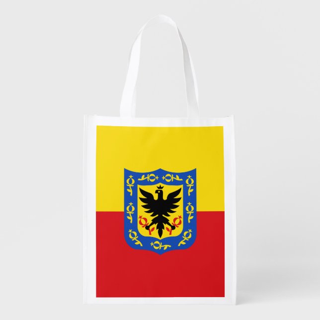 Flag of Bogota, Colombia Reusable Grocery Bag (Front)