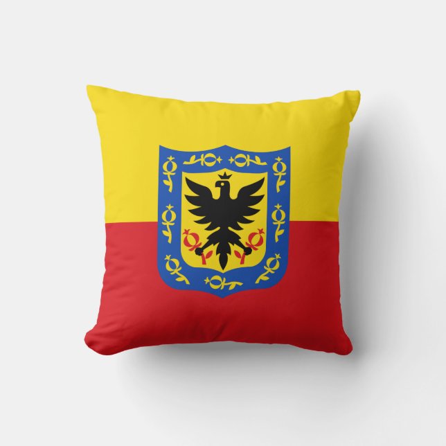 Flag of Bogota, Colombia Throw Pillow (Front)