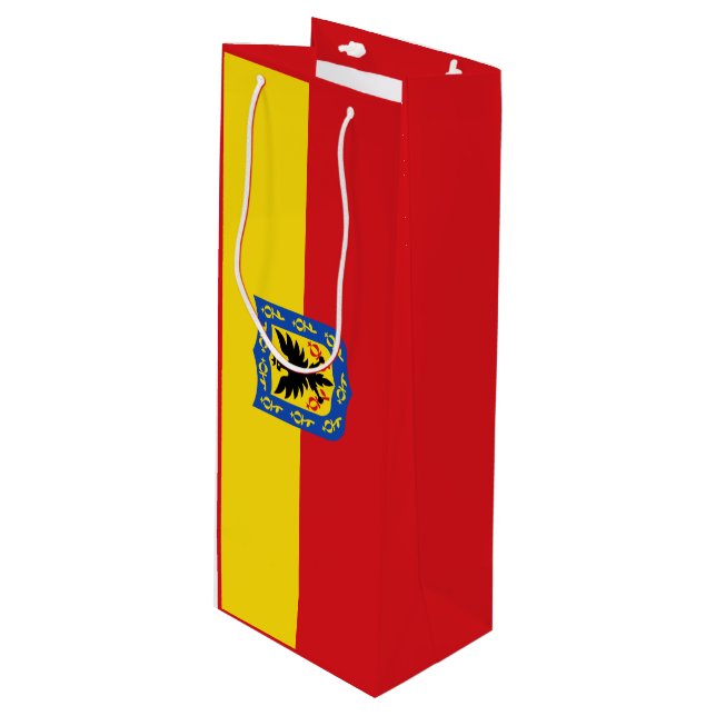 Flag of Bogota, Colombia Wine Gift Bag (Front Angled)