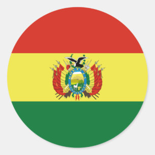 Flag of Bolivia Classic Round Sticker