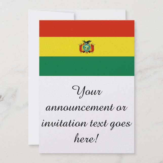 Flag of Bolivia Invitation (Front)