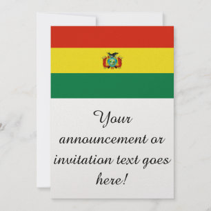 Flag of Bolivia Invitation
