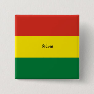 Flag of Bolivia, labeled, Button