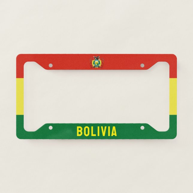 Flag of Bolivia License Plate Frame (Front)