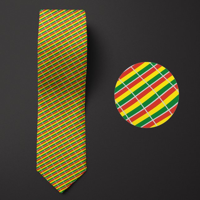 Flag of Bolivia Pattern Neck Tie (Creator Uploaded)