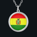 Flag of Bolivia Silver Plated Necklace<br><div class="desc">Perfect gift for home,  office or decoration. See also the other great products!</div>