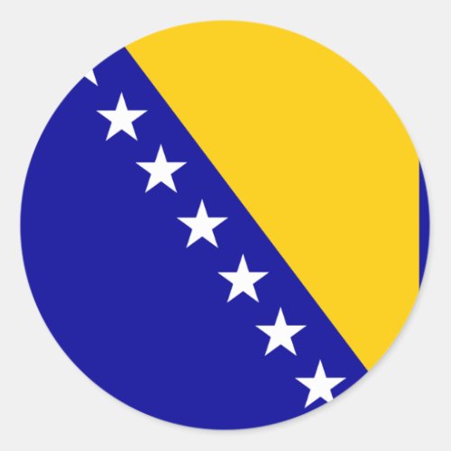 Flag of Bosnia and Herzegovina Classic Round Sticker