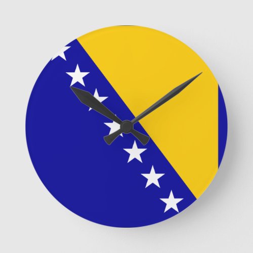 Flag of Bosnia and Herzegovina Round Clock