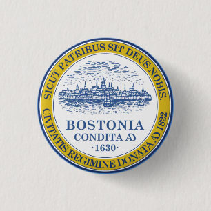 Flag of Boston, Massachusetts Button