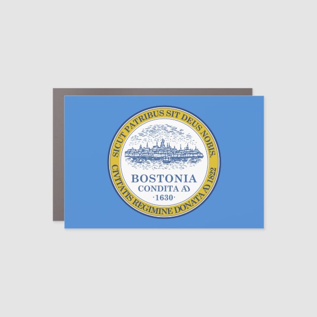 Flag of Boston, Massachusetts Car Magnet (Front)