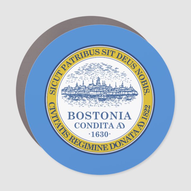 Flag of Boston, Massachusetts Car Magnet (Front)