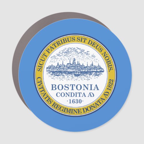 Flag of Boston Massachusetts Car Magnet