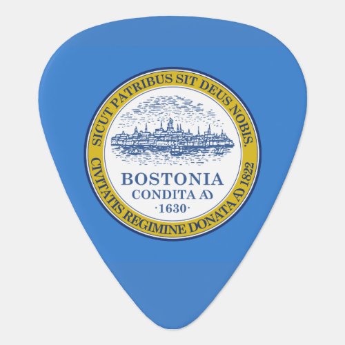 Flag of Boston Massachusetts Guitar Pick
