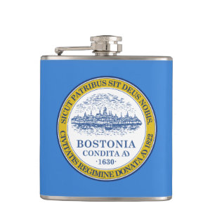 Flag of Boston, Massachusetts Hip Flask
