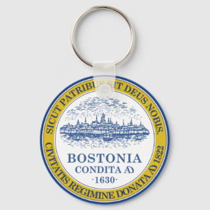 Flag of Boston, Massachusetts Keychain