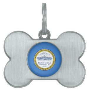 Flag of Boston, Massachusetts Pet Tag