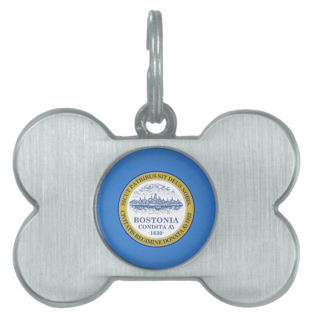 Flag of Boston, Massachusetts Pet Tag (Front)
