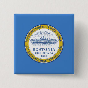 Flag of Boston, Massachusetts Pinback Button