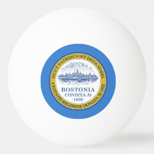 Flag of Boston, Massachusetts Ping-Pong Ball