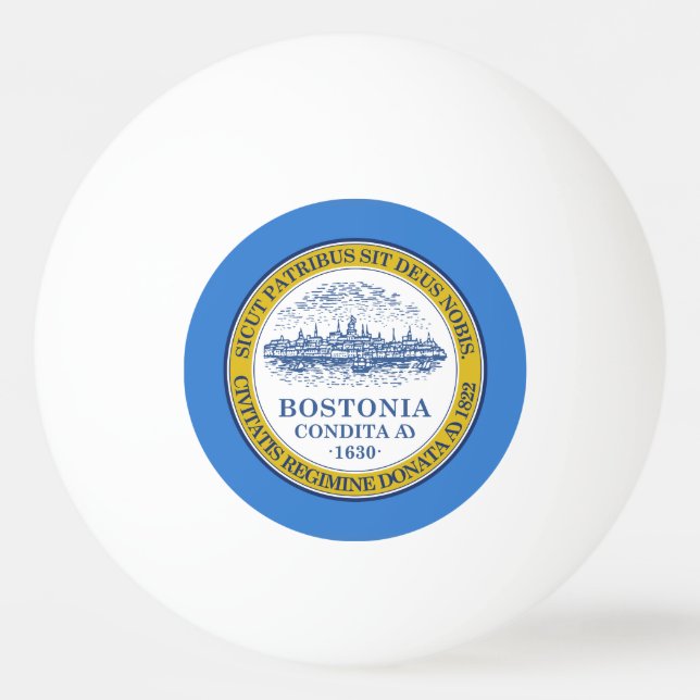 Flag of Boston, Massachusetts Ping-Pong Ball (Front)