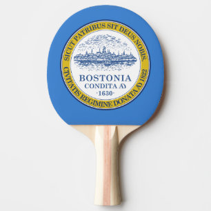 Flag of Boston, Massachusetts Ping-Pong Paddle