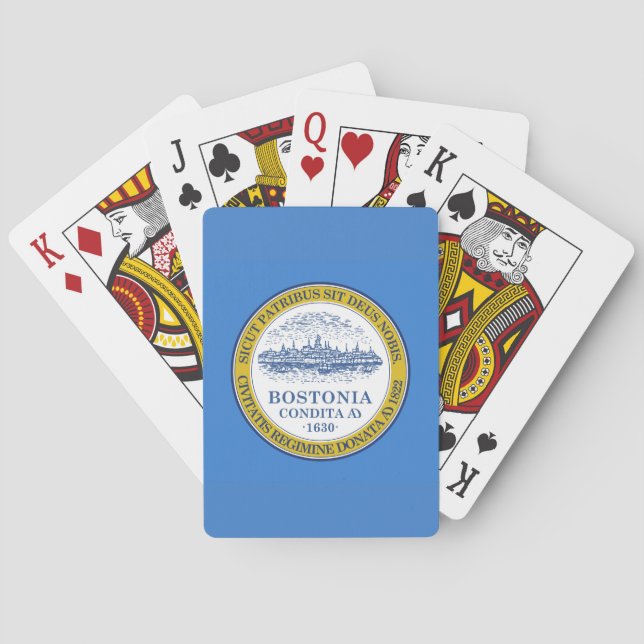 Flag of Boston, Massachusetts Playing Cards (Back)