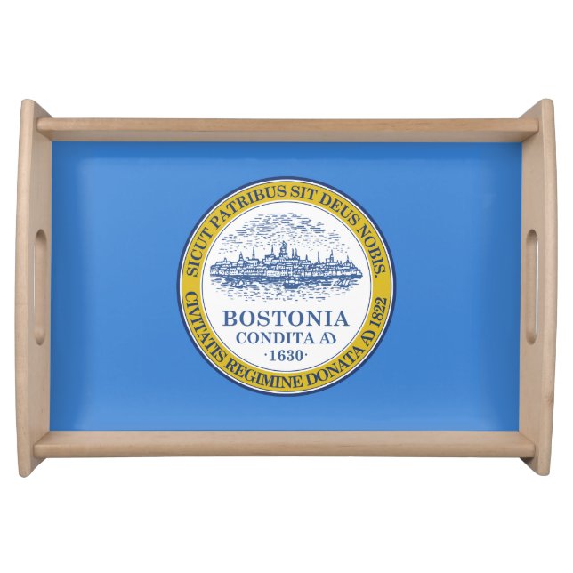 Flag of Boston, Massachusetts Serving Tray (Front)