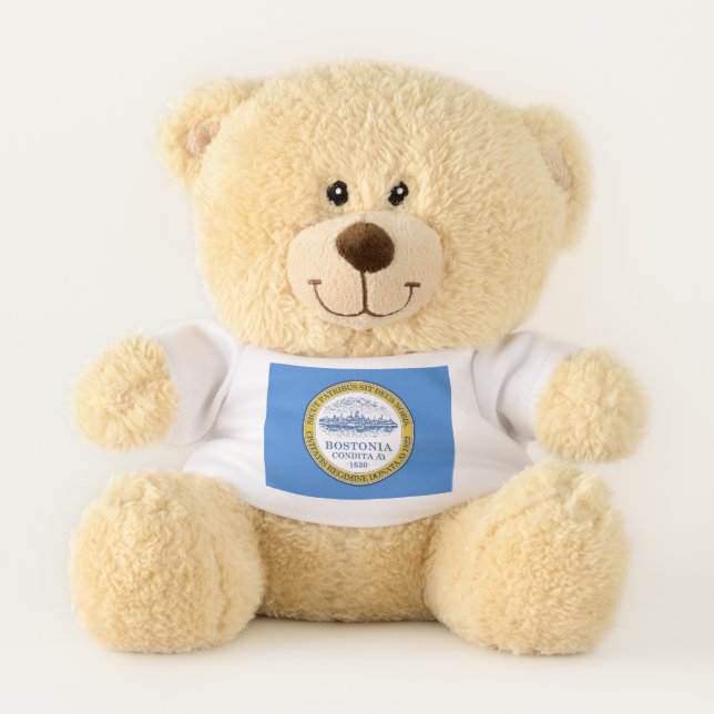 Flag of Boston, Massachusetts Teddy Bear (Front)