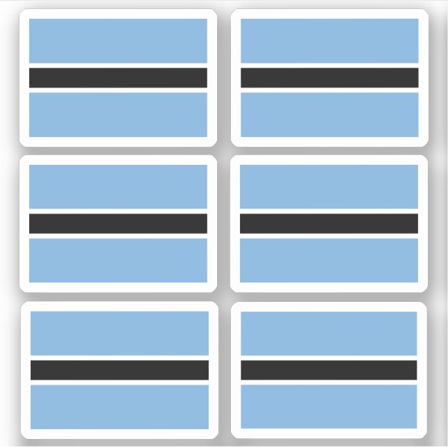 Flag of Bostwana - a collection Sticker (Front)