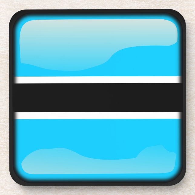 Flag of Botswana Beverage Coaster (Front)